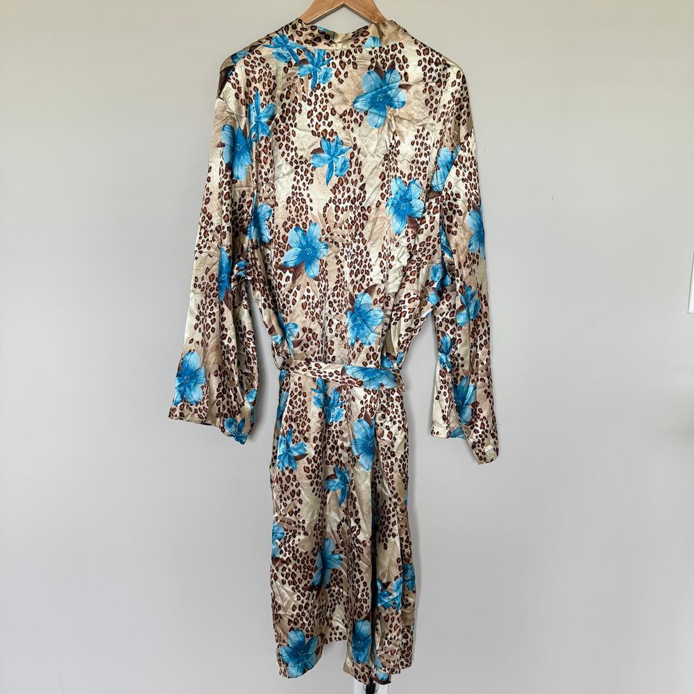 M. Vie Womens Robe 3X Plus Silky Sexy Intimate Floral Old Money Sexy Romantic - Picture 4 of 4